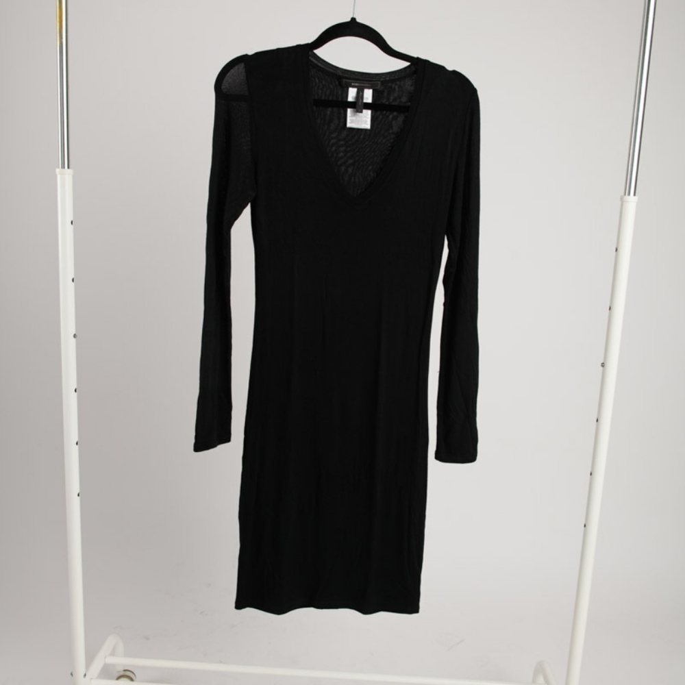 BCBGMaxazria V Neck Bodycon Dress